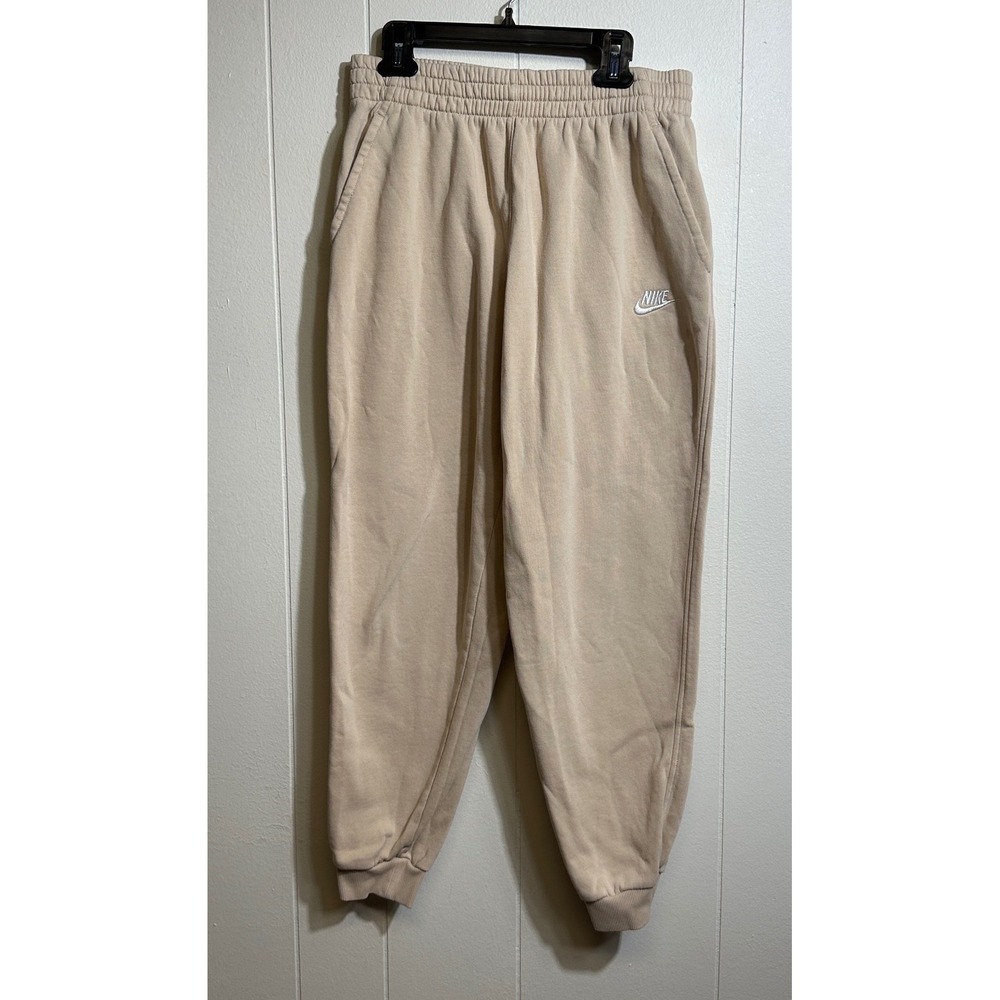 Nike Sportswear Club Fleece Joggers‎ Tan Beige Mens XL Sweats Embroidered Logo
